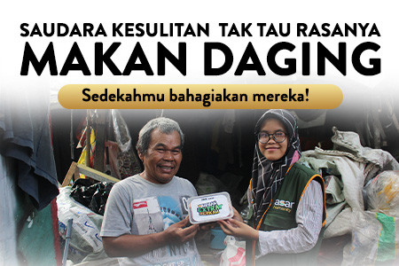 Sedekah Daging untuk Bahagiakan Keluarga Pra Sejahtera