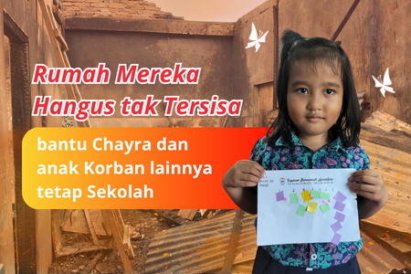 Bantu Anak korban kebakaran tetap Sekolah