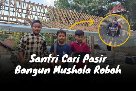 Bangun Mushola Ponpes Darul Huda